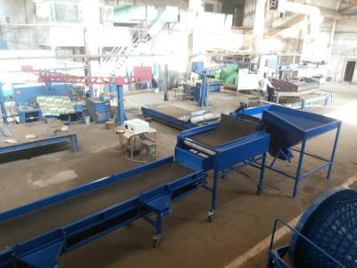 V-SA6.A5000-Bp-331линия по приемке, сухой очистке от грунта и фасовке в овощные сетки товарного картофеля. 